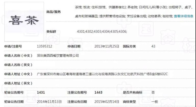 “喜茶”遇上“囍茶”，都是商標(biāo)惹的禍！